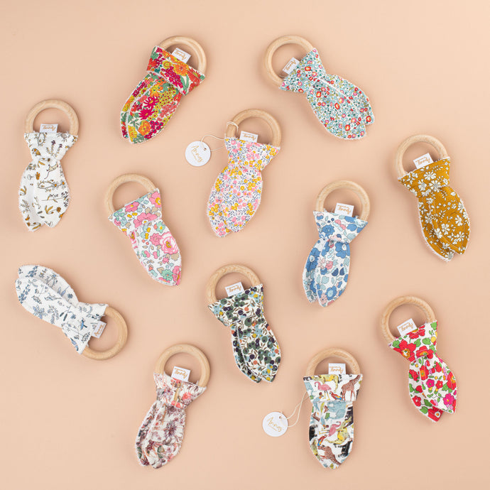 AB04 Bunny Teether - Liberty Print